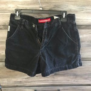 juniors size 5 union bay black corduroy shorts